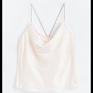 Sparkle strap satin top